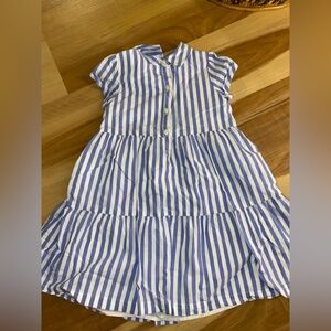 Baby GAP Striped Blue Dress 4T